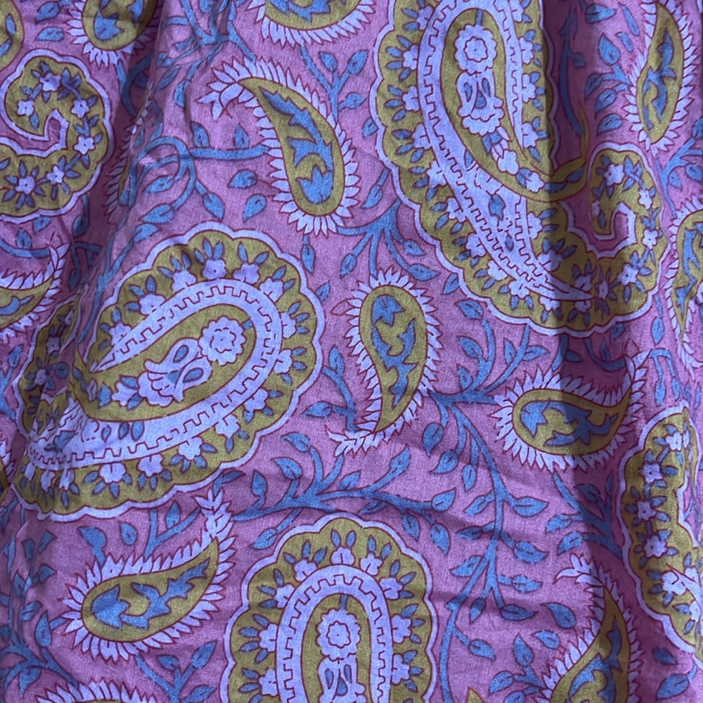 Pink and Orange Paisley Ruffle Top - Picture 3 of 4